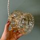 Vintage amber glass suspension globe