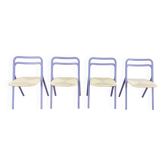 Set of 4 vintage Italian folding chairs by Giorgio Cattelan for Cidue, 1970s