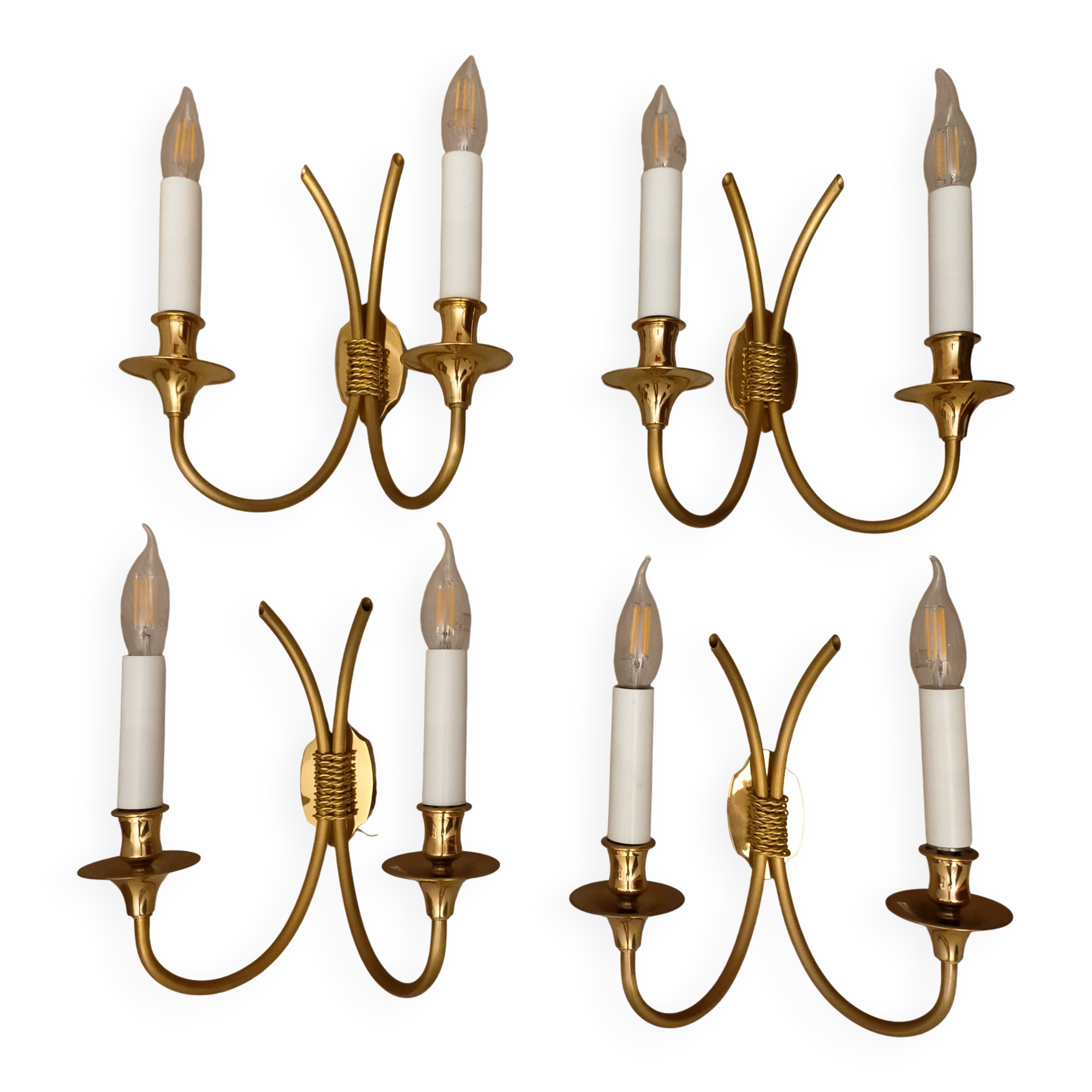 Classic applique Lucien Gau 4132 - 2 lights - Decorative details Links - H 32 cm, W 27 cm