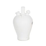 Vase en terre cuite peinte, travail contemporain