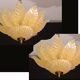 Set of 2 Rome, Murano Glass Gold\Orange Ceiling Light or Flush Mount, 1970s