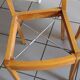 3 Monobloc straw bistro chairs from the 60s/70s