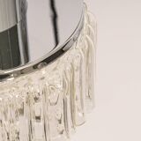 Large glass cascade chandelier designed for Staff Leuchten, Germany, 1970s.