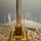 Vintage brass and leather lamp from the 70s