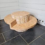 Round stone coffee table by Magnussen Ponte