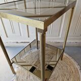 Gold brass side table  
Accent table