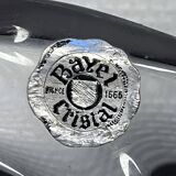 Large signed Bayel crystal bowl – Mid-century organic design