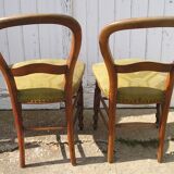 Paire de chaises Louis Philippe en merisier