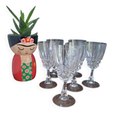 6 new crystal wine glasses from Arques, Pompadour model