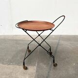 Modern folding teak trolley from the mid-century, Sweden, 1960s