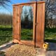 Armoire art déco en bois exotique