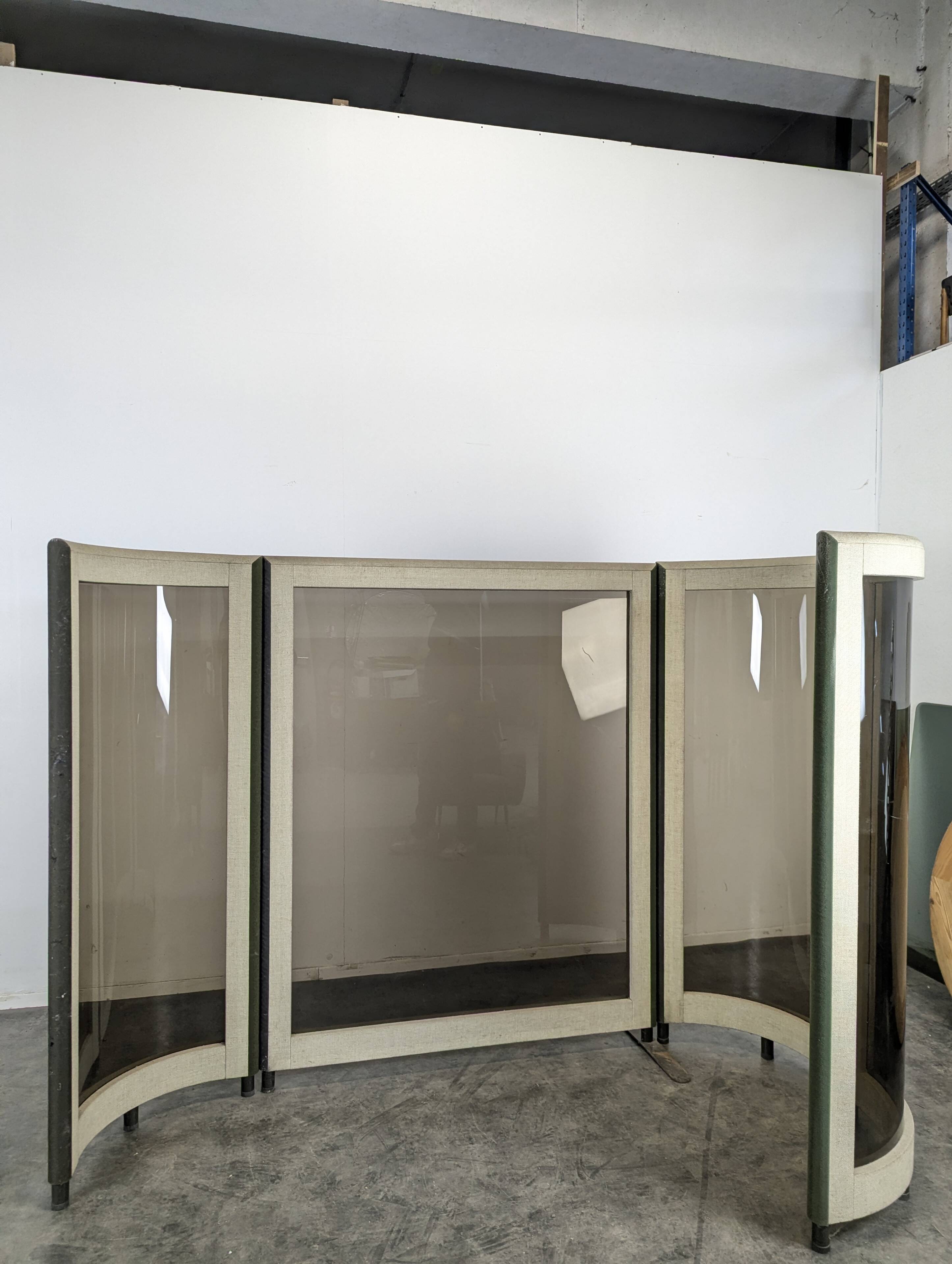 Paravent cloison amovible en plexiglas années 70