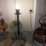 Wrought iron lamp to pose