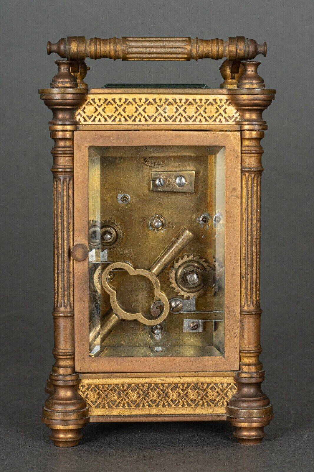 Clock Tiffany & Co New York officer's clock skeleton columns