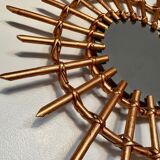 Miroir soleil bambou vintage  53cm