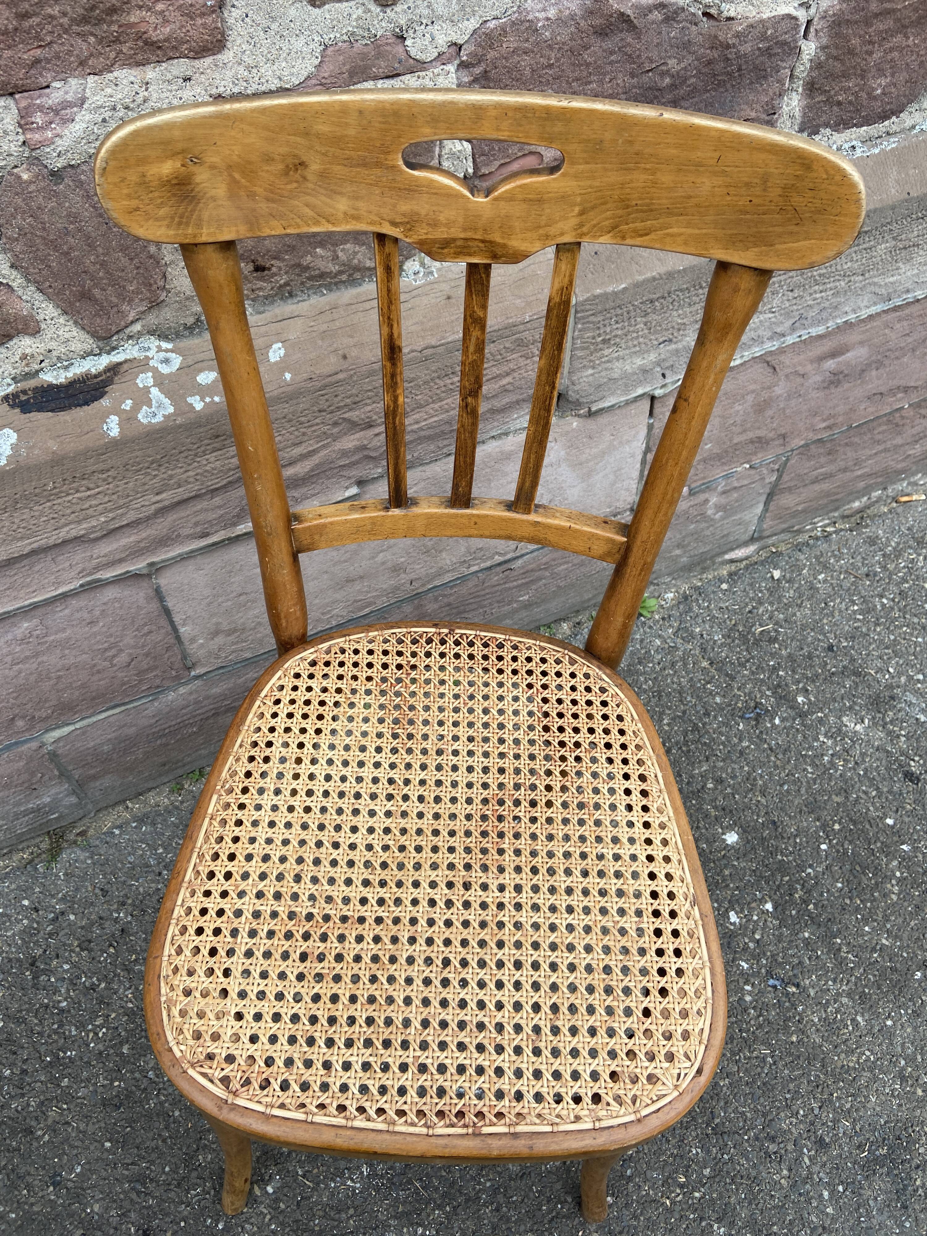 Viennese curved wooden chair 19th J J Kohn