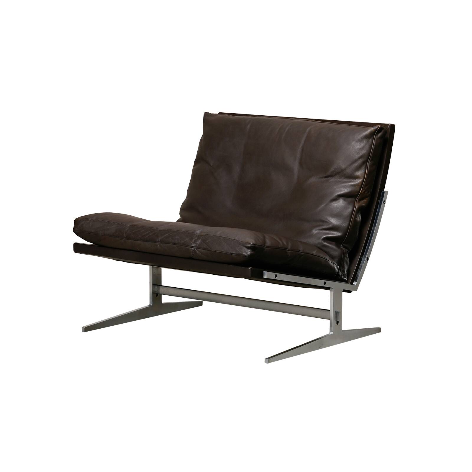Kastholm & Fabricius BO-561 Lounge Chair in Chocolate Brown Leather Bo-Ex
