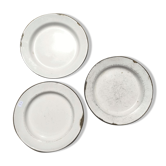White plates in enamelled sheet metal