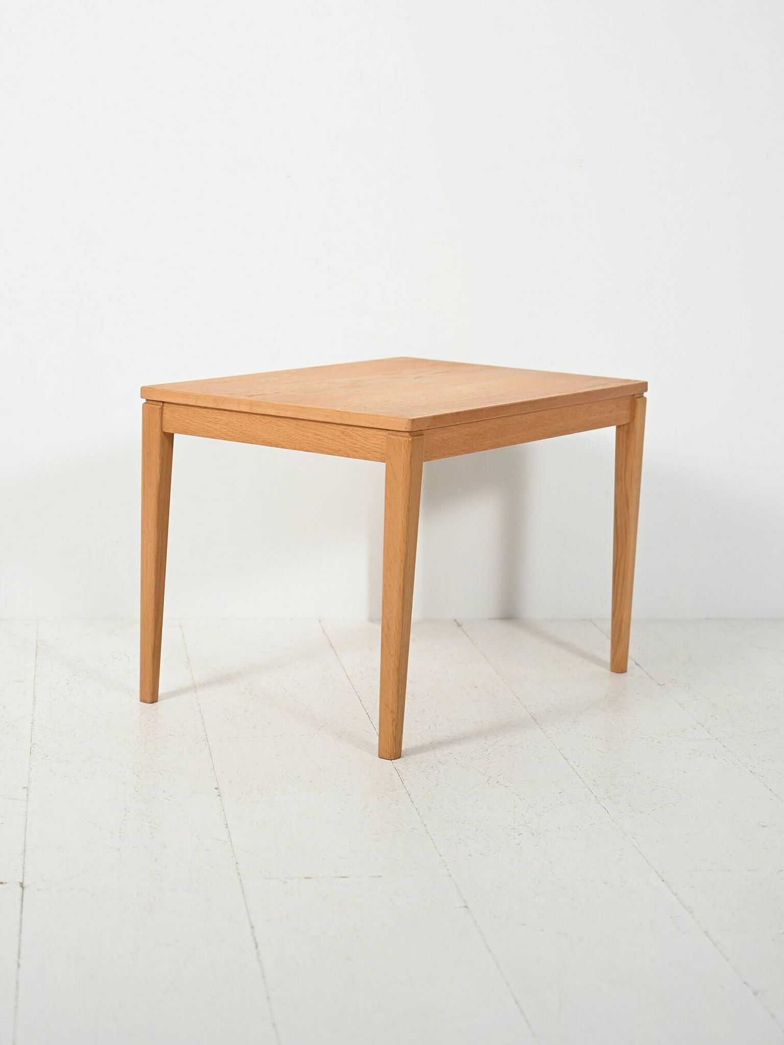 Table basse en hêtre scandinave des années 1950-60