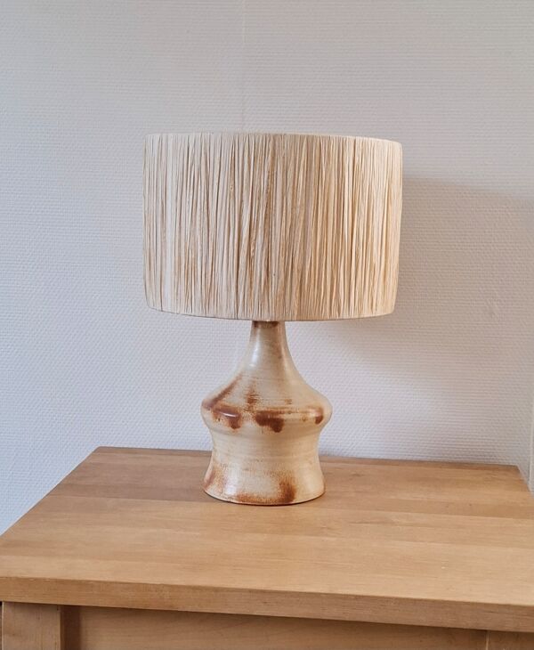 Lampe en céramique signée vintage