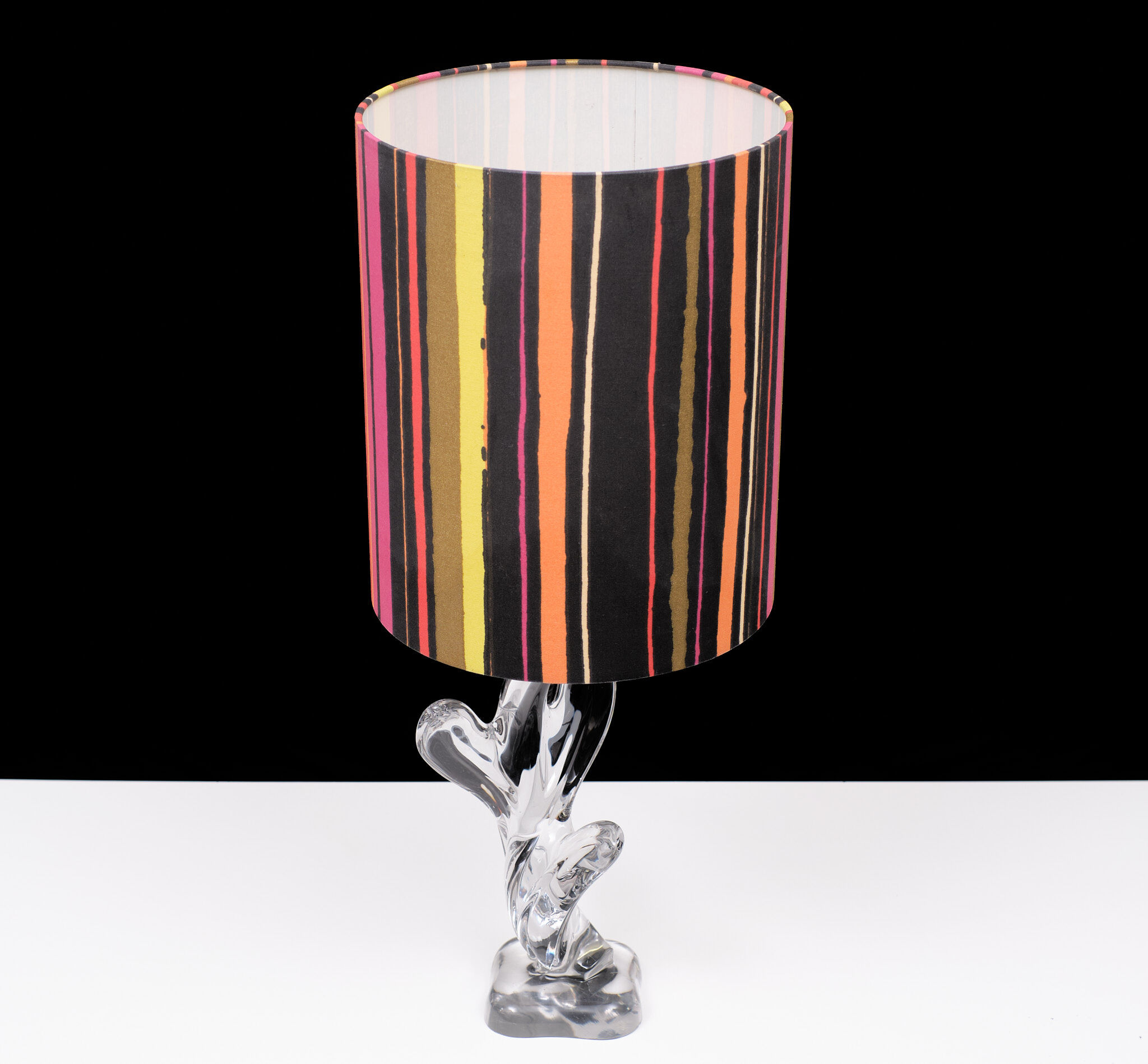 Chrystal Glass Cactus Table Lamp Vannes the Chatel, France, 1960s
