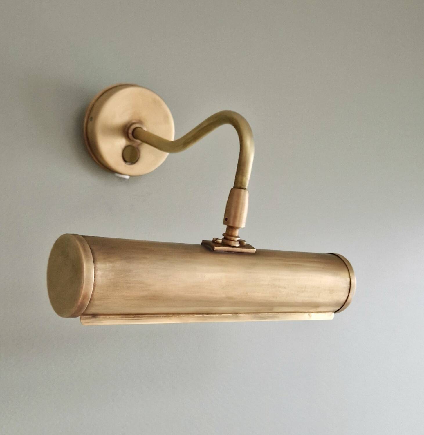 Vintage 80s brass picture light Ikea