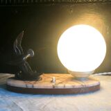 Art Deco bird night light lamp