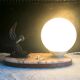 Lampe veilleuse art déco à l'oiseau