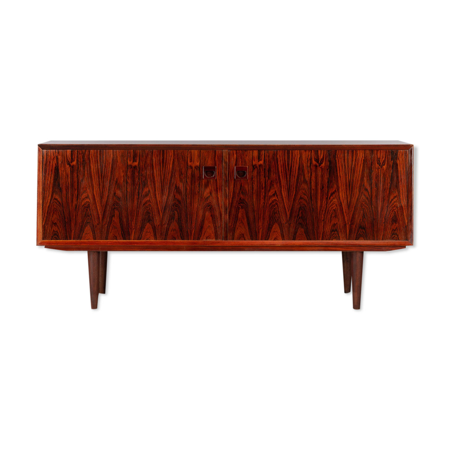Low Danish Rosewood Sideboard by E. Brouer for Brouer Møbelfabrik, 1960s