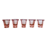 Verres à liqueur rose