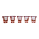Verres à liqueur rose