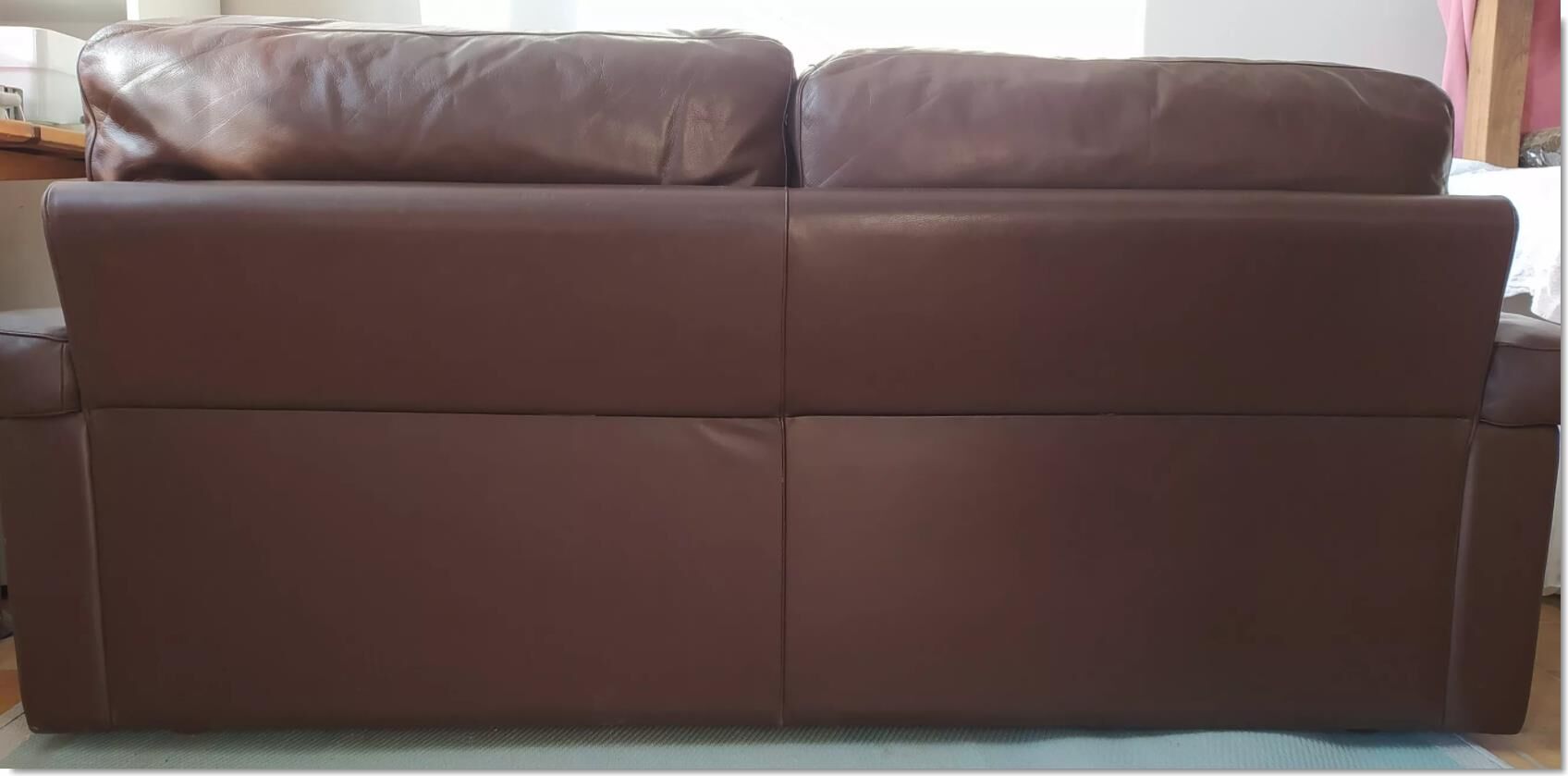 Italian leather sofa Poltrona Frau by Tito Agnoli