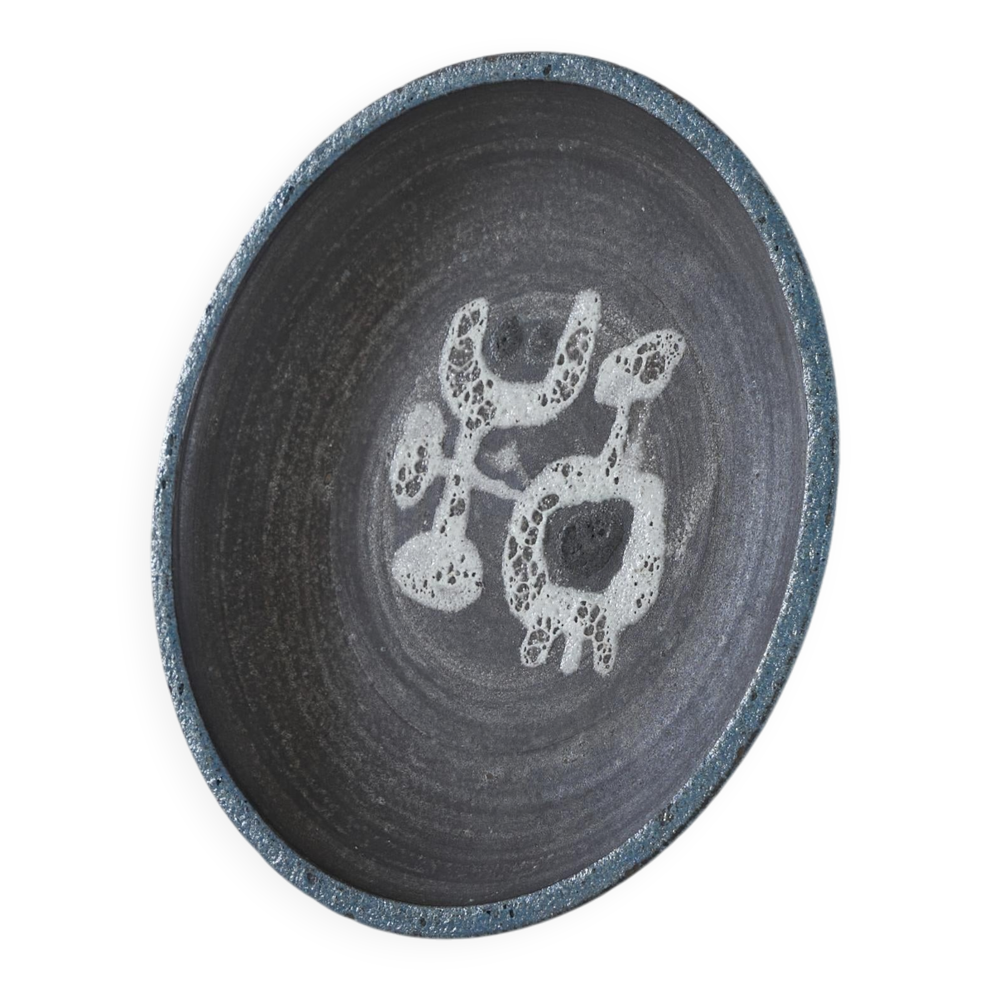 Jaap Dommisse studio ceramic bowl cobra style mid-century, 1950s