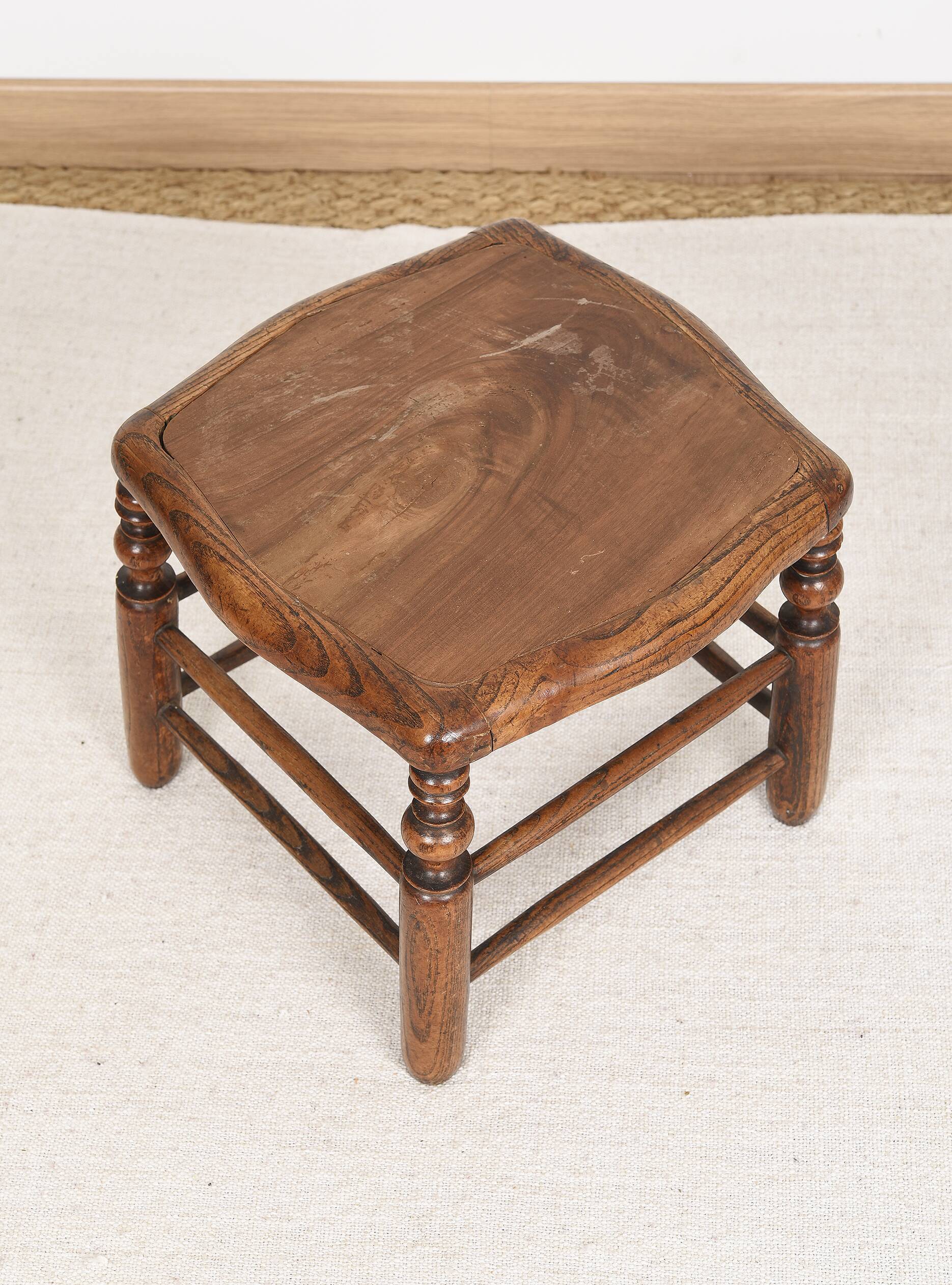 Small wooden stool.