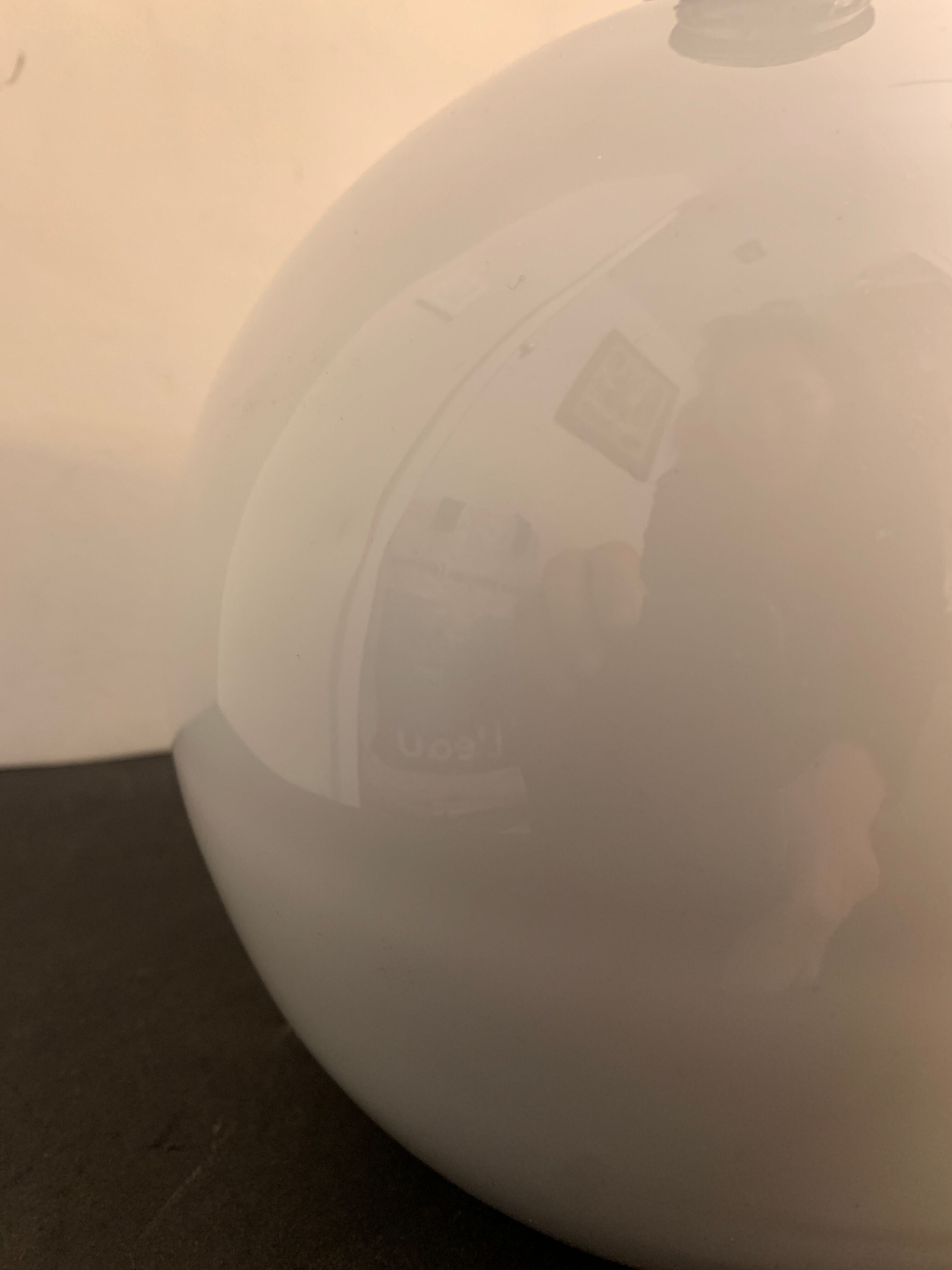 Ball lamp foot, in white porcelain Virebent, 1970