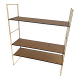 Vintage 1960 String wall shelf in gilded wood - 60 x 50 cm