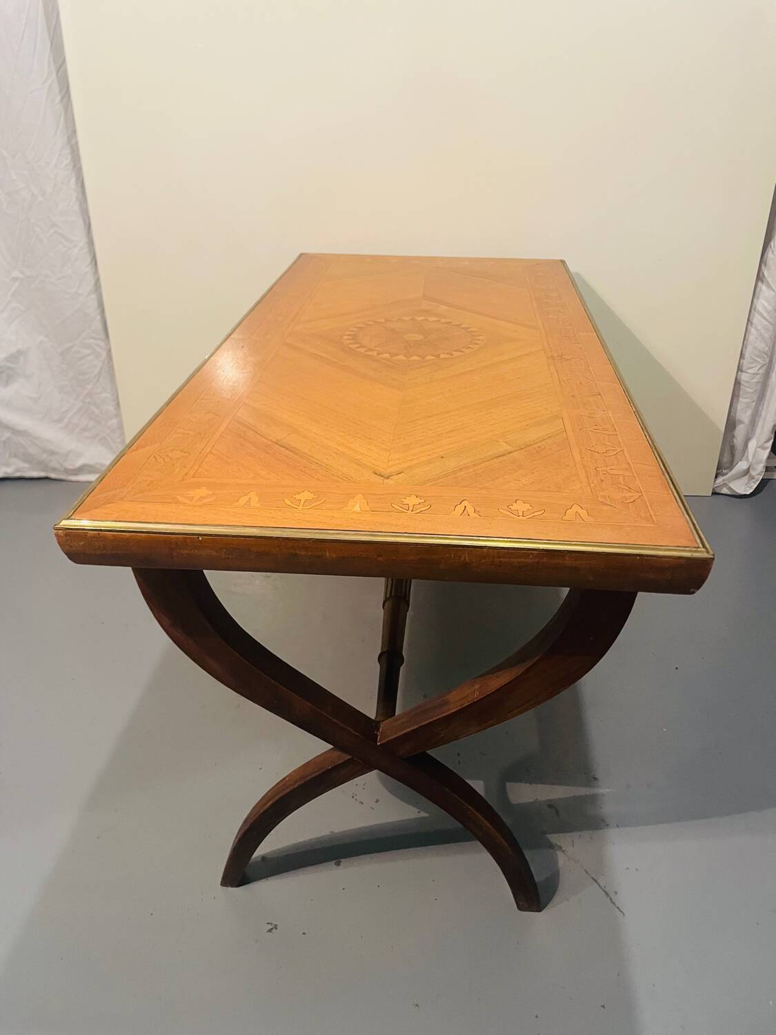 Neoclassical French Marquetry Coffee Table