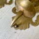 Pair of brass wall candle holders