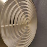 Danish Space Age lamp from the 70s, in lacquered aluminium with primers and bottom grid