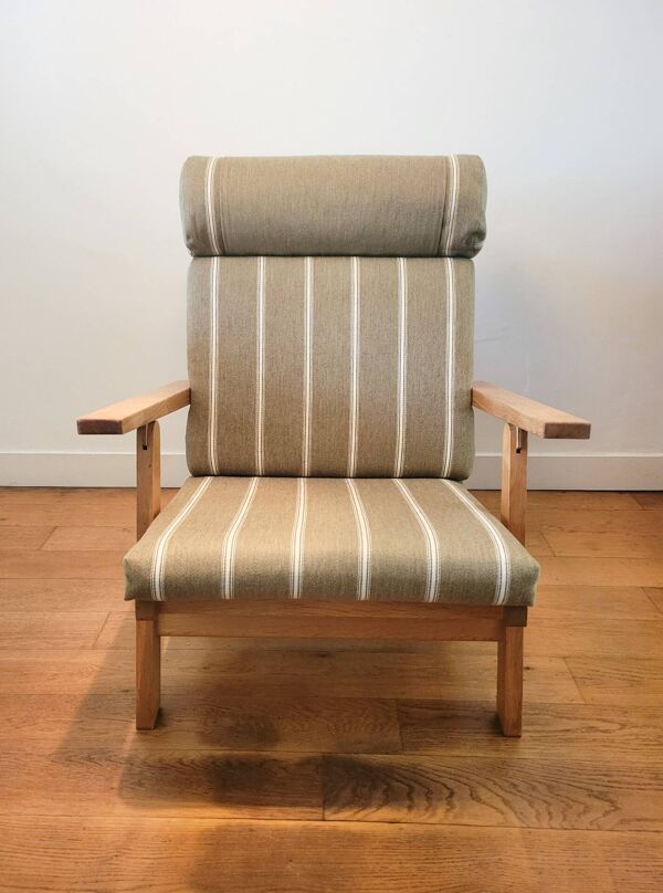 Fauteuil AP72 avec ottoman, conçu par Hans J. Wegner pour AP Stolen, 1975