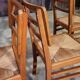 Set de 4 chaises paille de Pierre Cruège