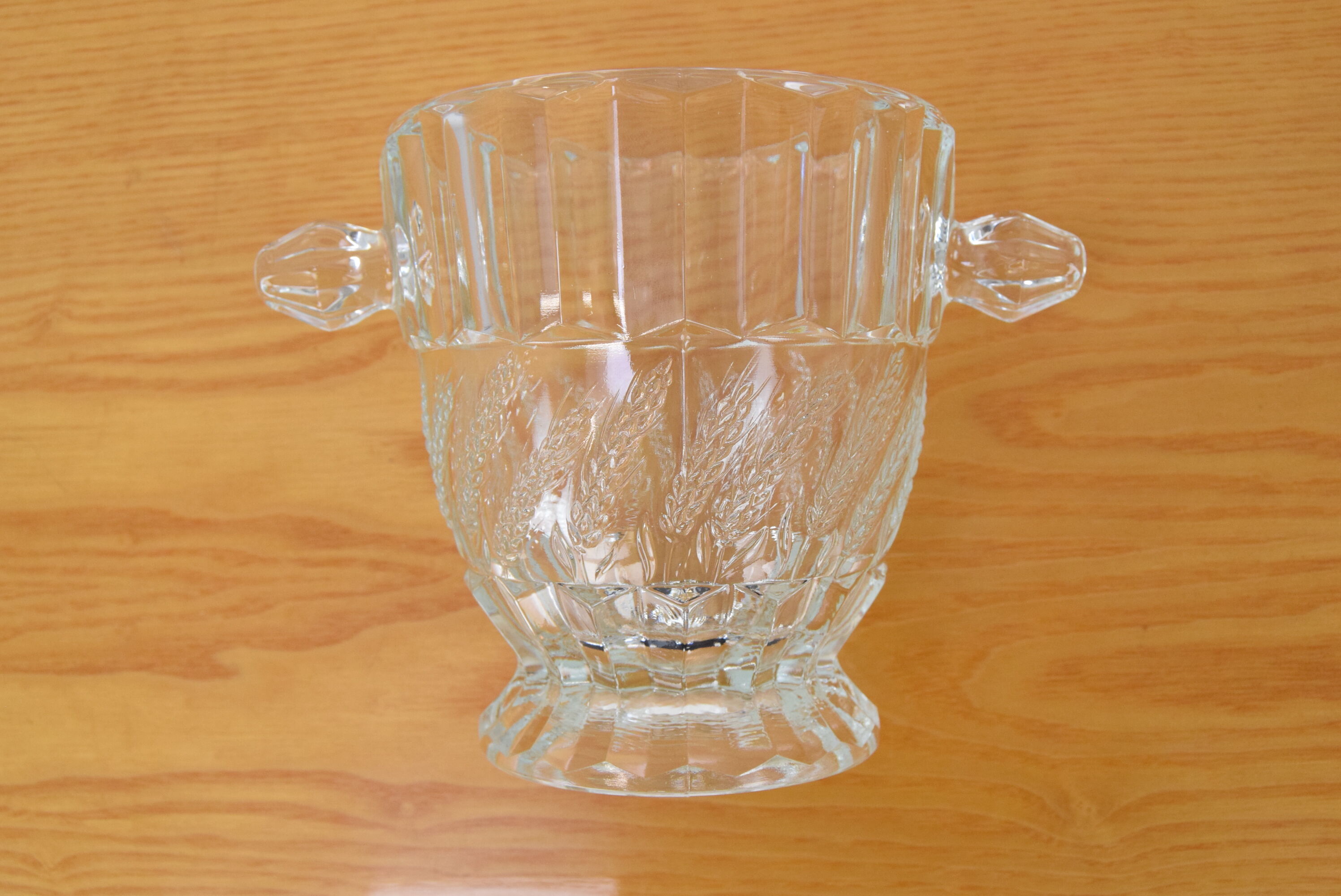 Mid-century glass vase,bohemia glass,1970