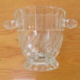 Mid-century glass vase,bohemia glass,1970