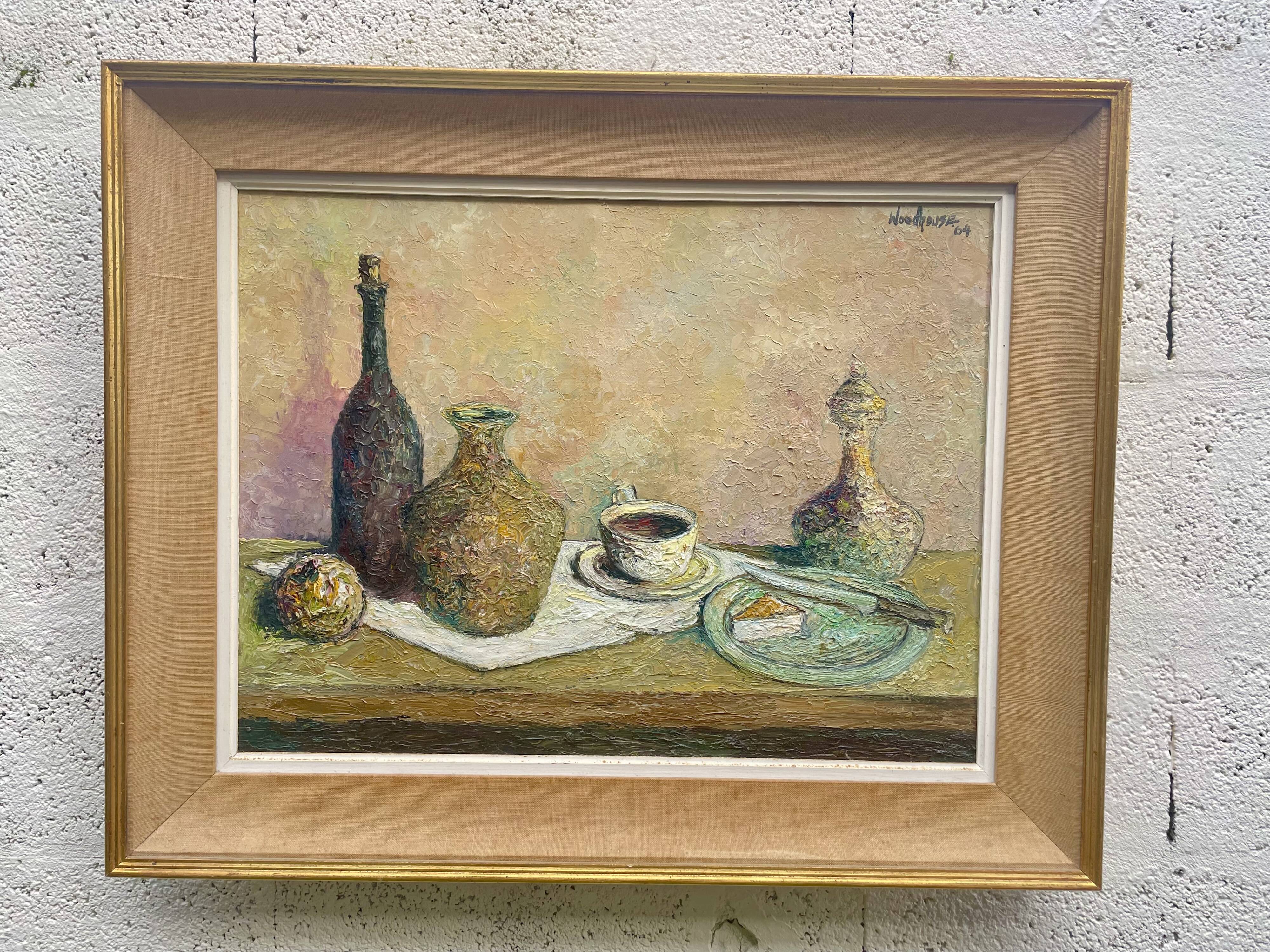 Peinture à l’huile signée Milieu du siècle