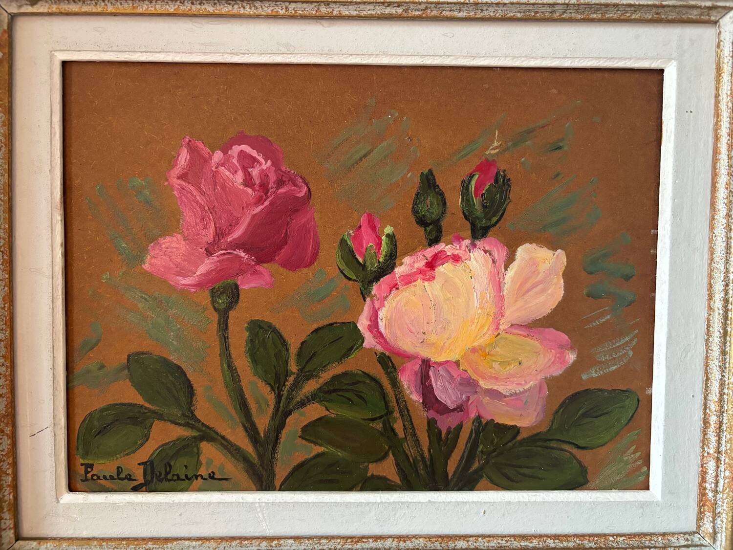 Roses signed Delaine