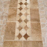 80s cowhide patchwork carpet