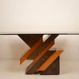 Postmodern sculptural table by Poggioli Italy 1970s