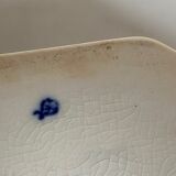 Plate service or compotier, Minton earthenware, cobalt blue