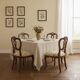Set of 4 antique Louis-Philippe walnut chairs, upholstered seat, Italy, 19th century.
