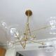 Suspension en laiton & verre Borosilicate " RD15 6 ARMS " design Schwung